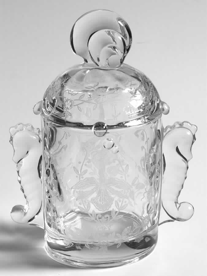 Orchid Cigarette Holder & Lid by Heisey-1