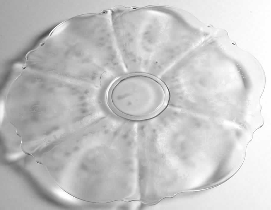 Orchid 15" Round Snack Tray by Heisey-1