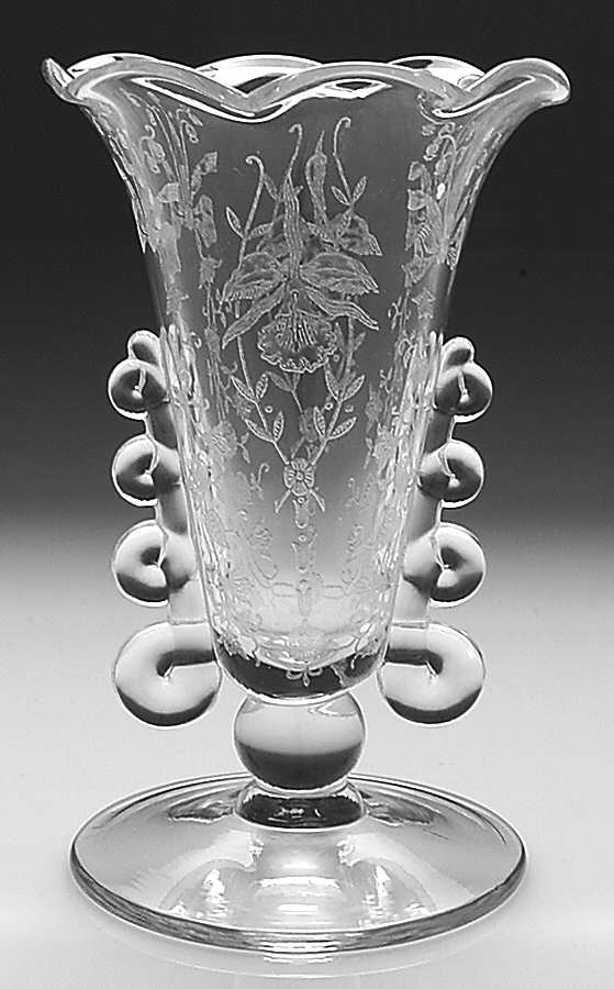 Orchid 7" Crimped Vase by Heisey-1