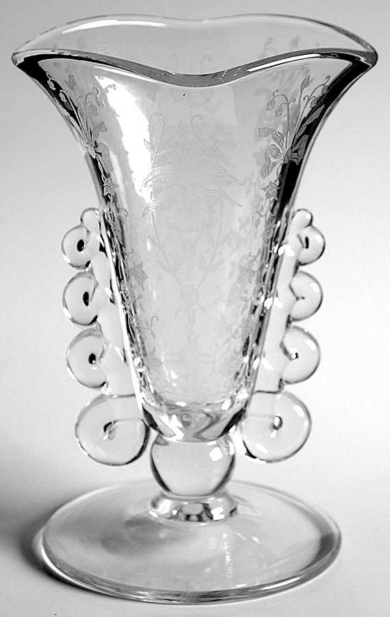 Orchid 7" Square Top Vase by Heisey-1