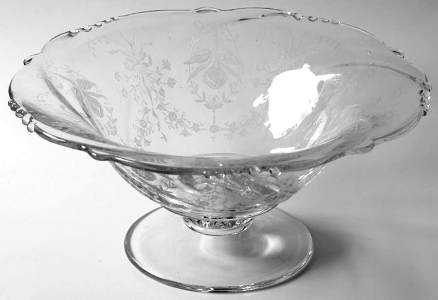 Orchid 11" Footed Bowl by Heisey-1