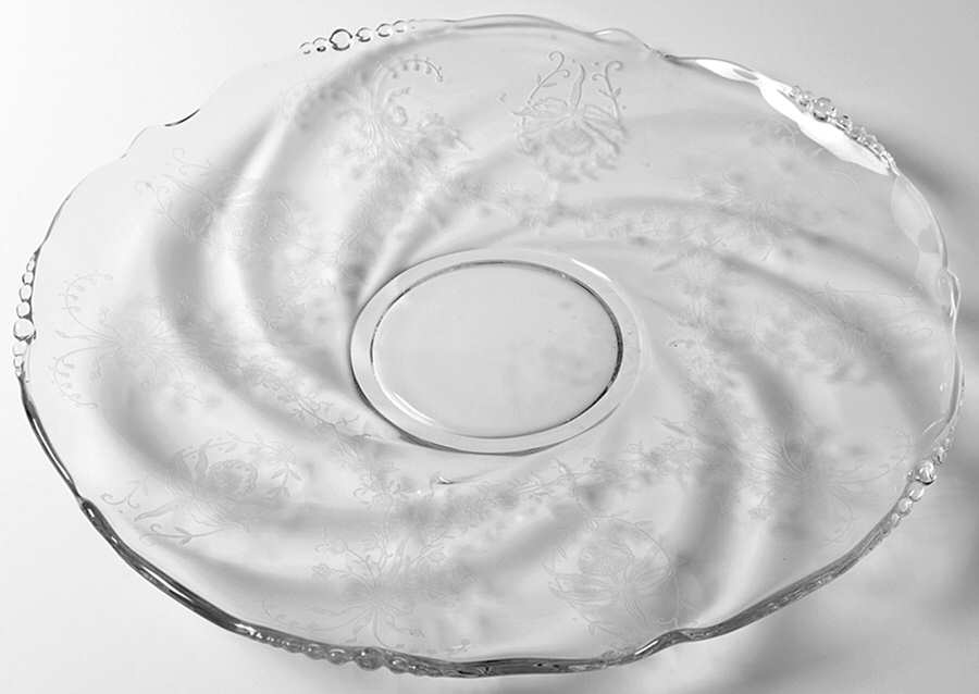 Orchid 13" Rolled Edge Torte Plate by Heisey-1