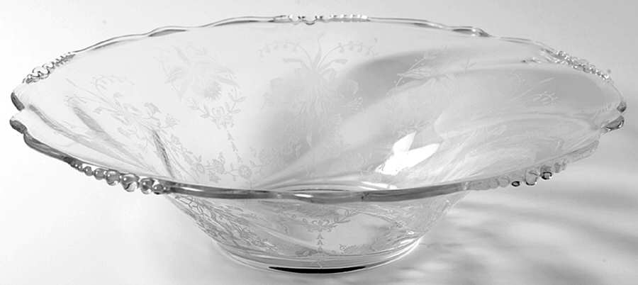 Orchid 12" Floral Bowl by Heisey-1