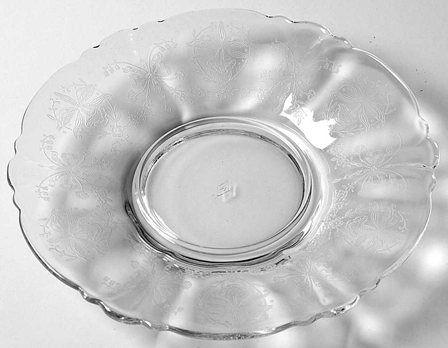 Orchid Saucer only by Heisey-1