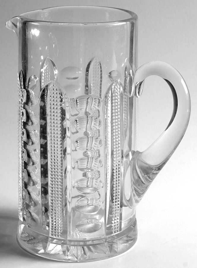 Punty & Diamond Point 56 Oz Pitcher by Heisey-1