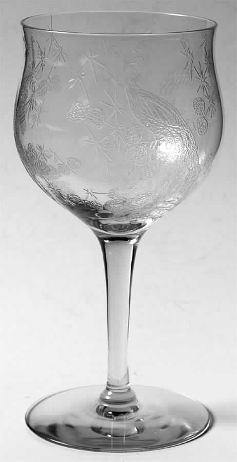 Peacock Clear Water Goblet by Heisey-1