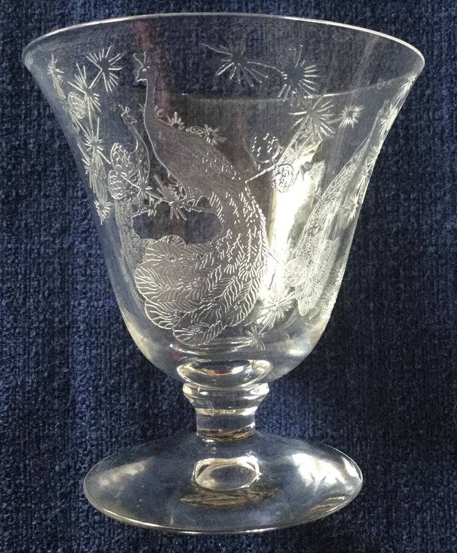 Peacock Clear Oyster or Fruit Cocktail by Heisey-1
