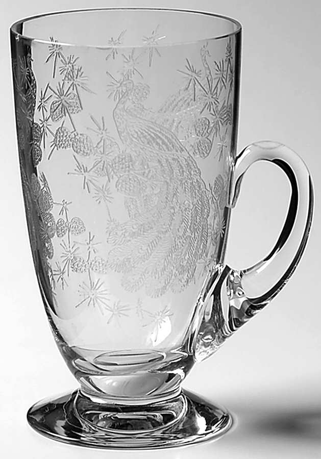Peacock Clear Handled Footed Ice Tea by Heisey-1