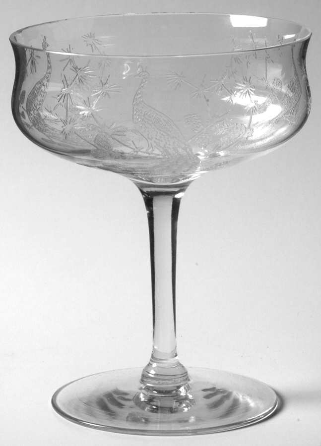 Peacock Clear Champagne/Tall Sherbet by Heisey-1