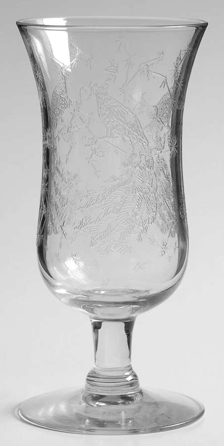 Peacock Clear Parfait by Heisey-1