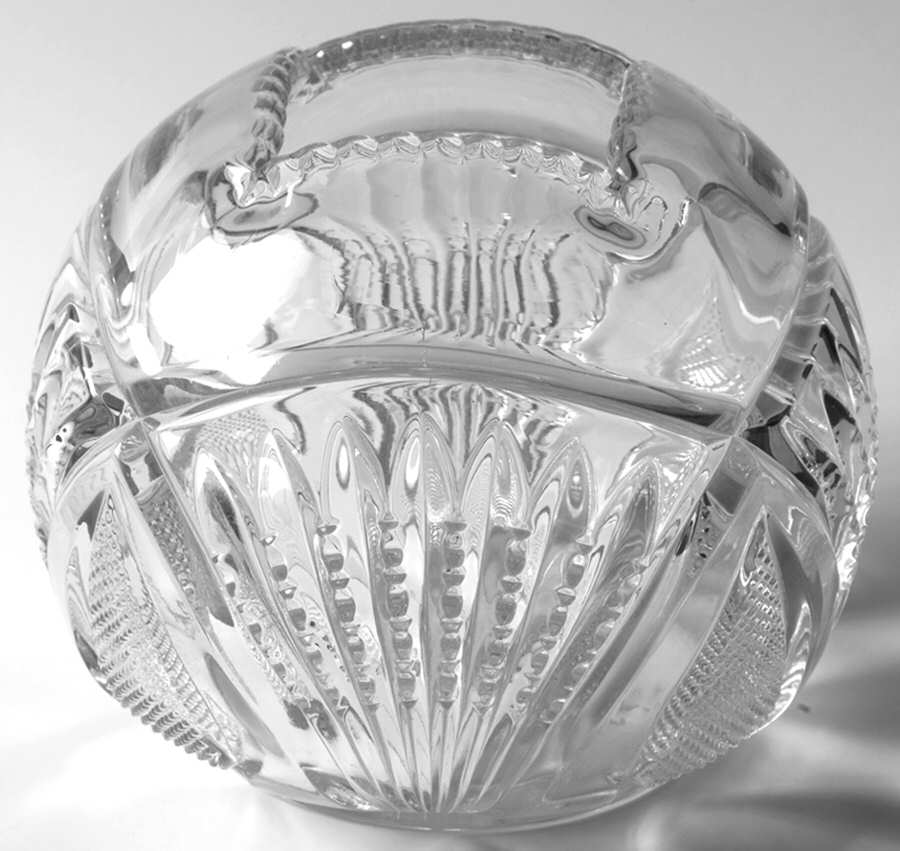 Pineapple and Fan Clear 5" Rose Bowl by Heisey-1