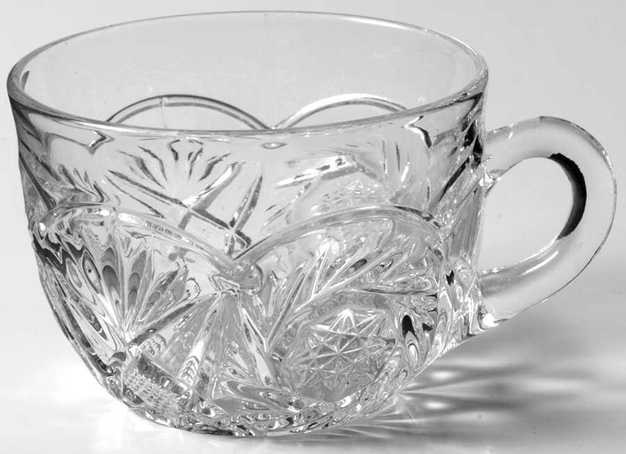 Pinwheel and Fan Clear Punch Cup by Heisey-1