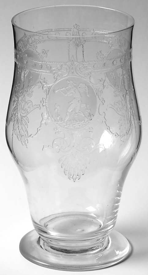 Pied Piper 12 Oz Footed Tumbler by Heisey-1