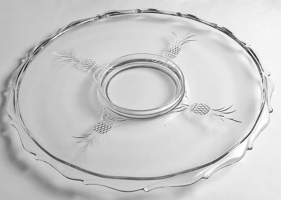 Plantation Pressed Large Torte Plate by Heisey-1