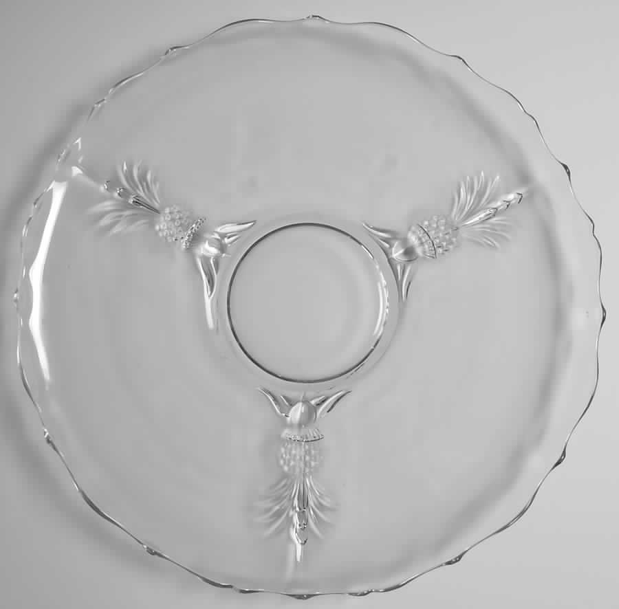 Plantation Pressed Torte Plate by Heisey-1