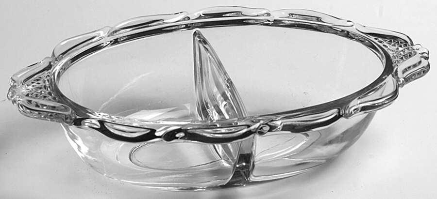 Plantation Pressed Divided Dressing Bowl by Heisey-1