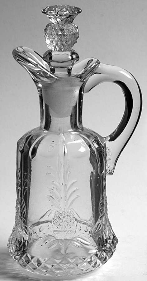 Plantation Pressed Oil Cruet & Stopper by Heisey-1