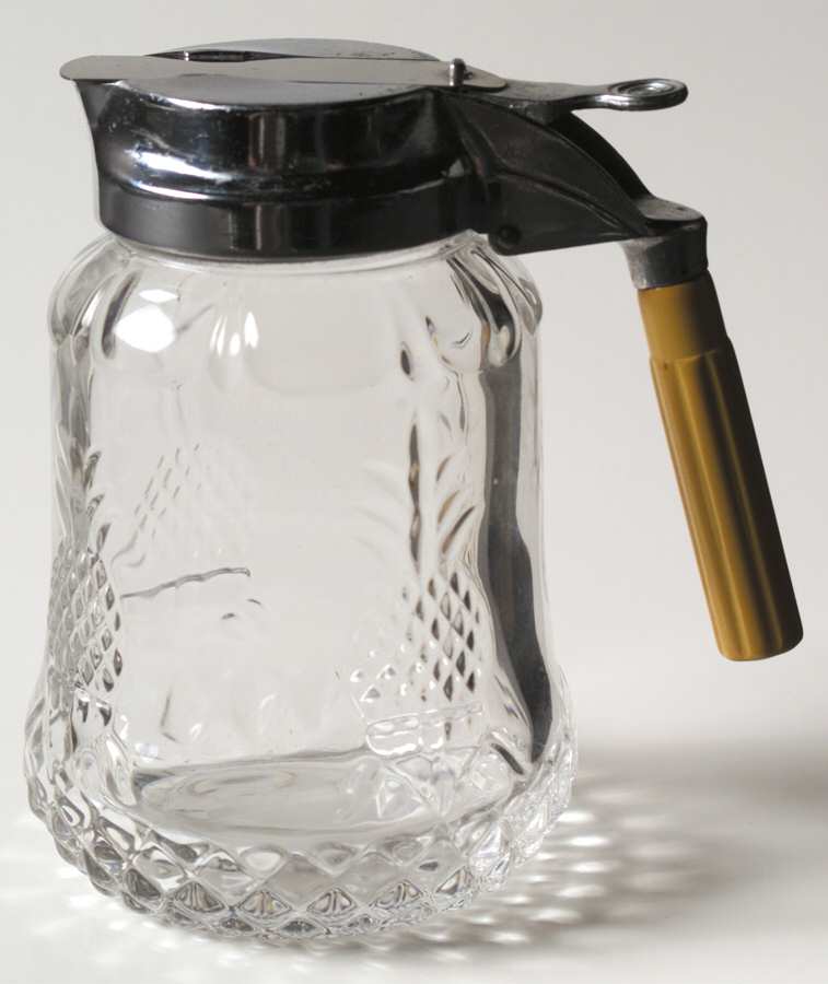 Plantation Pressed Syrup with Metal Drip Cut Lid by Heisey-1
