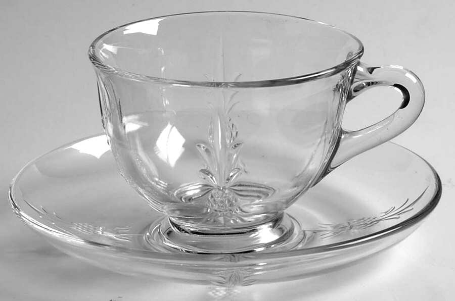 Plantation Pressed Cup & Saucer Set by Heisey-1
