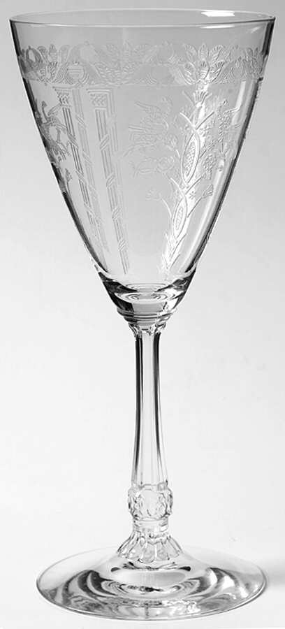 Pompeii Clear Water Goblet by Heisey-1