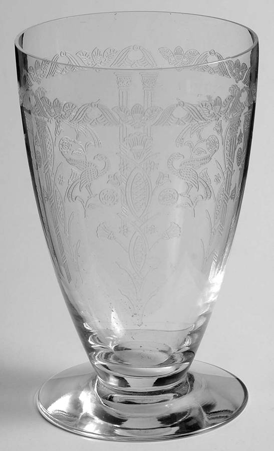 Pompeii Clear 10 Oz Footed Tumbler by Heisey-1