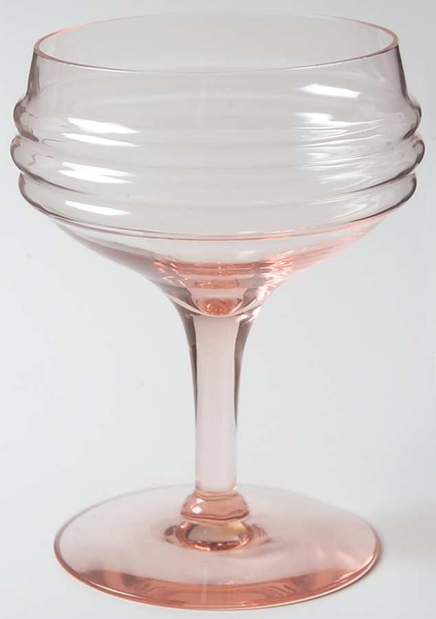 Portsmouth Flamingo (Pink) Champagne/Tall Sherbet by Heisey-1