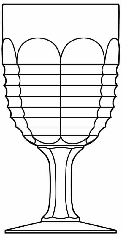Prison Stripes Water Goblet by Heisey-1