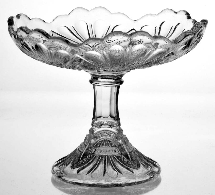 Prince of Wales, Plumes Round Compote (Height X Width) by Heisey-1