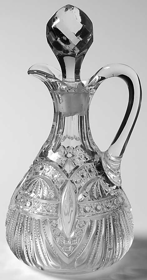 Prince of Wales, Plumes Oil Cruet & Stopper by Heisey-1