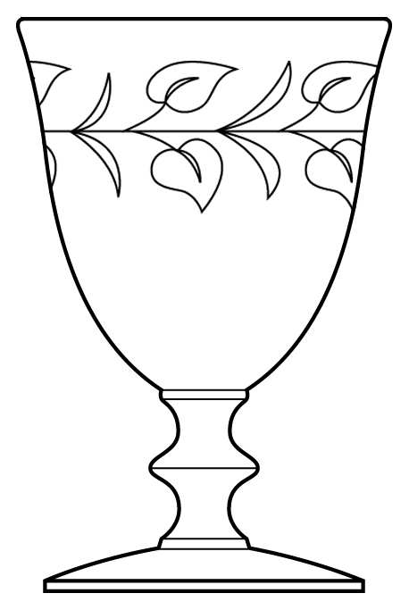 Provincial Wreath Water Goblet by Heisey-1