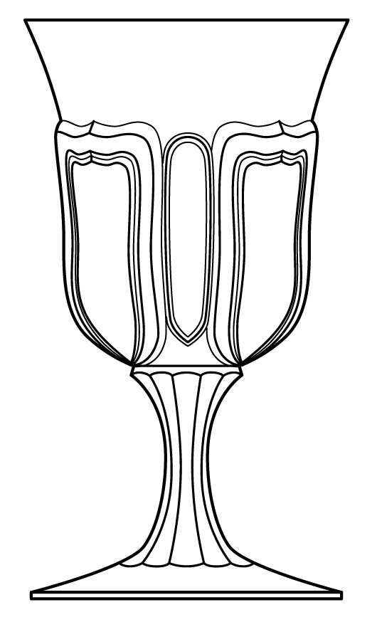 Queen Ann (Early) Water Goblet by Heisey-1