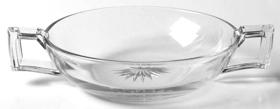 Revere Clear (Non Optic) Flat Open 2 Handled Jam/Jelly by Heisey-1