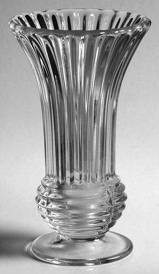 Ridgeleigh (Heavy Pressed Patt) Small Flower Vase by Heisey-1