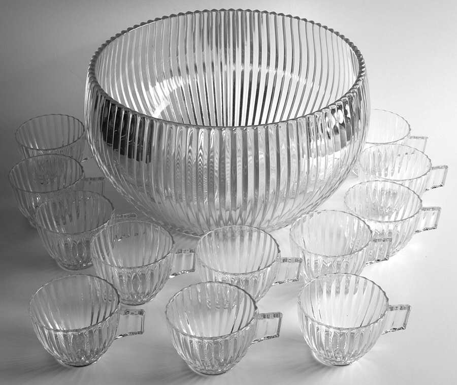 Ridgeleigh (Heavy Pressed Patt) (13 Piece) Punch Set (PUN + 12 PCUM1) by Heisey-1