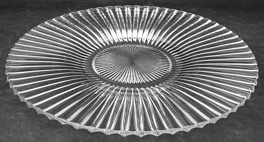 Ridgeleigh (Heavy Pressed Patt) 11" Sandwich Plate by Heisey-1