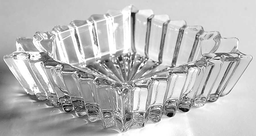 Ridgeleigh (Heavy Pressed Patt) Diamond Ashtray by Heisey-1