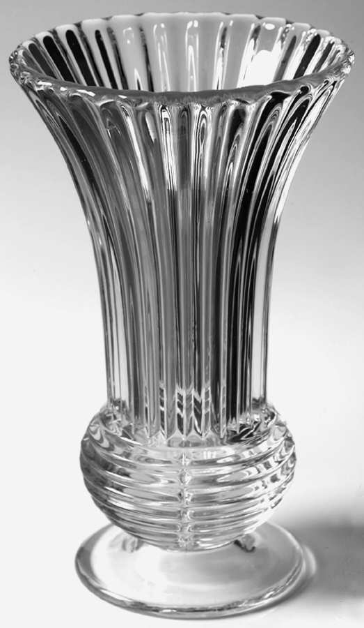 Ridgeleigh (Heavy Pressed Patt) 8" Flower Vase by Heisey-1