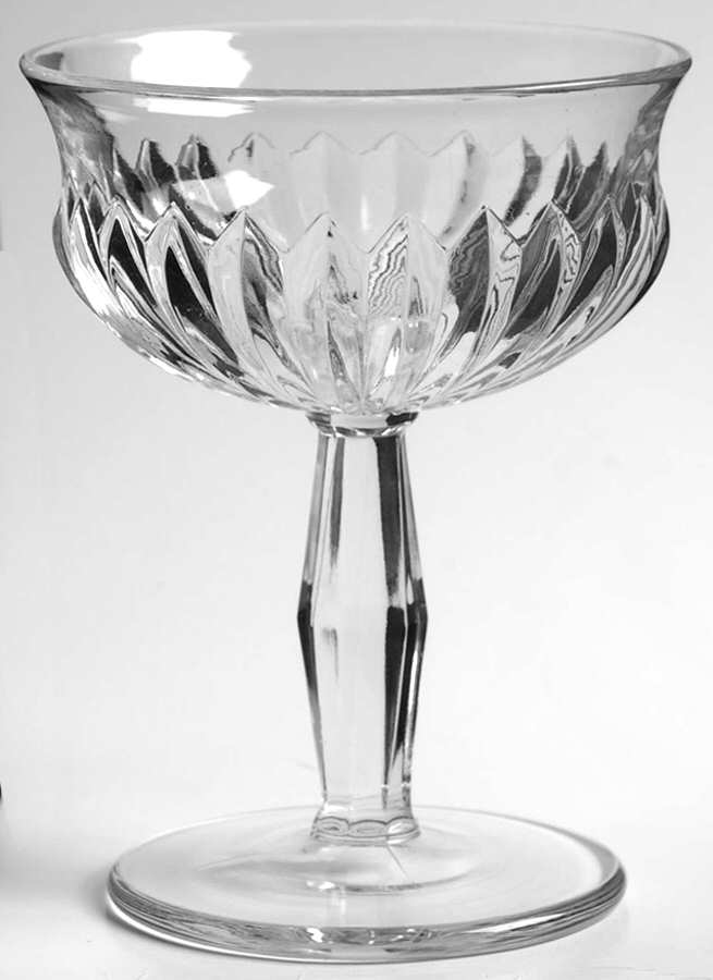 Ridgeleigh (Heavy Pressed Patt) Champagne/Tall Sherbet by Heisey-1
