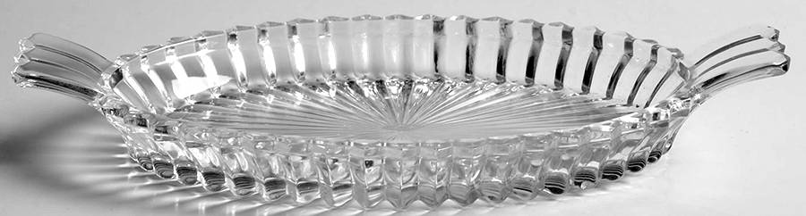 Ridgeleigh (Heavy Pressed Patt) Mini Creamer/Sugar, Tray Only by Heisey-1