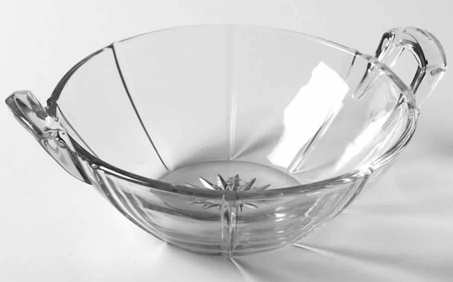 Rib and Panel Clear (Stem 411) Flat Open 2 Handled Jam/Jelly by Heisey-1