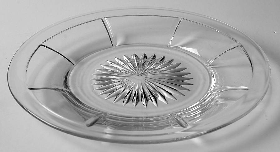 Rib and Panel Clear (Stem 411) 7" Salad Plate by Heisey-1
