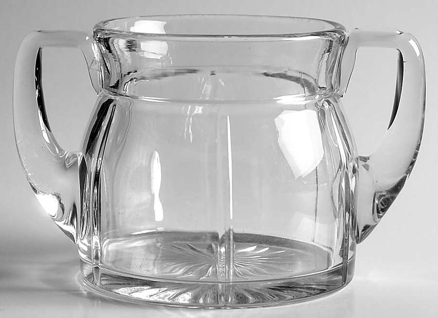 Rib and Panel Clear (Stem 411) Hotel Sugar No Lid by Heisey-1