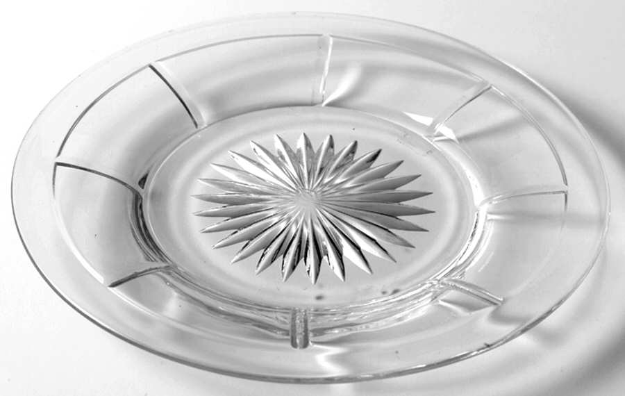 Rib and Panel Clear (Stem 411) Bread & Butter Plate by Heisey-1