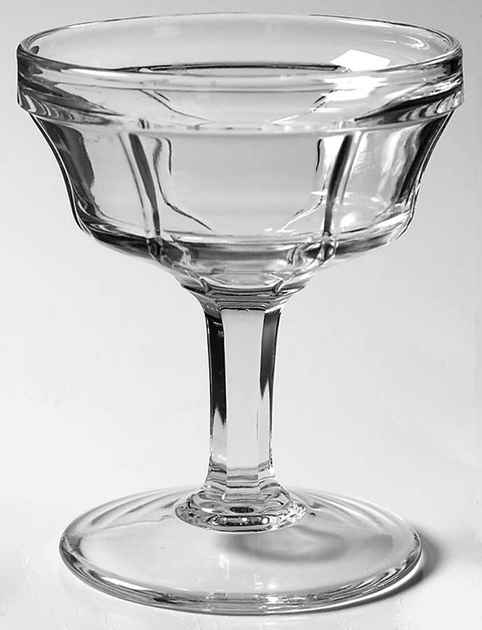 Rib and Panel Clear (Stem 412) Champagne/Tall Sherbet by Heisey-1