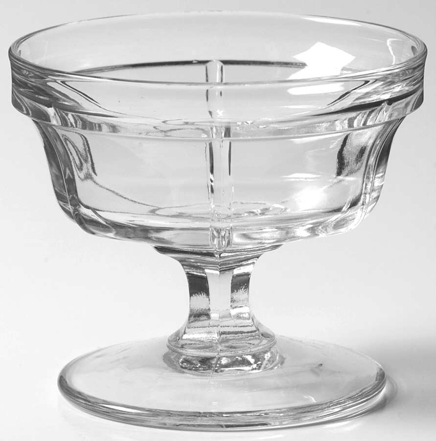 Rib and Panel Clear (Stem 412) Low Sherbet by Heisey-1