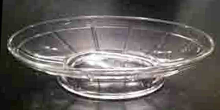 Rib and Panel Clear (Stem 412) Footed Banana Split by Heisey-1
