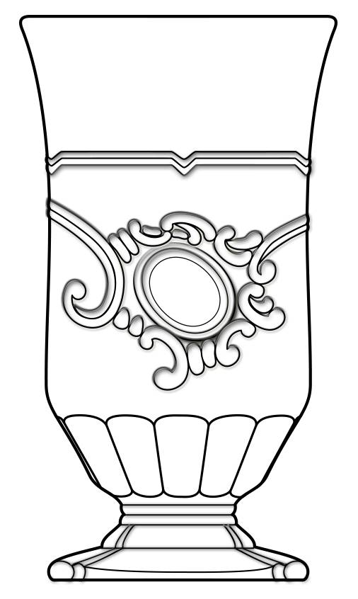 Rococo Clear 12 Oz Footed Tumbler by Heisey-1