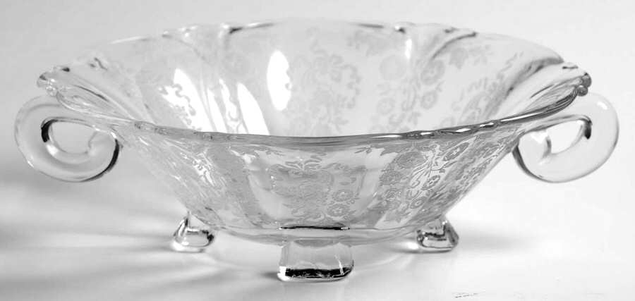 Rosalie (Stem 3408) Open Flat Handled Jam/Jelly by Heisey-1