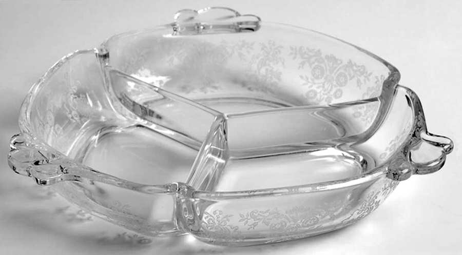 Rosalie (Stem 3408) 7" Round 3 Part Relish by Heisey-1