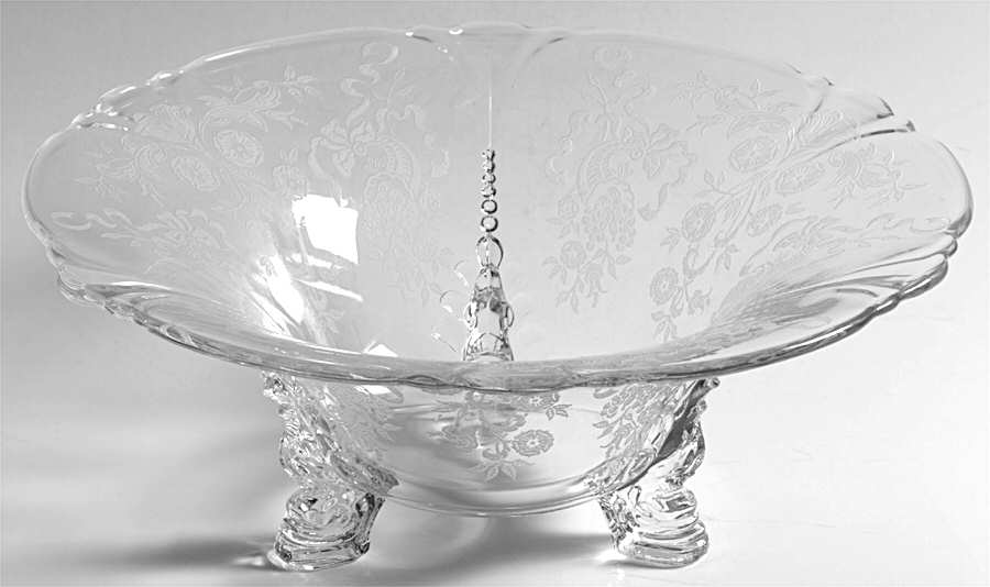 Rosalie (Stem 3408) 11" 3-Toed Footed Bowl by Heisey-1